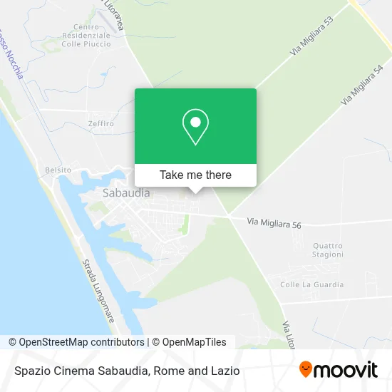 Spazio Cinema Sabaudia map