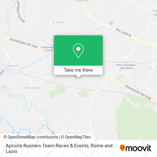 Aprocis Runners Team Races & Events map