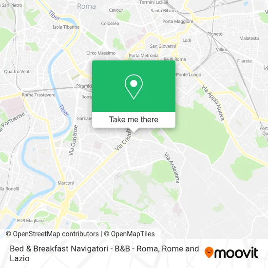 Bed & Breakfast Navigatori - B&B - Roma map