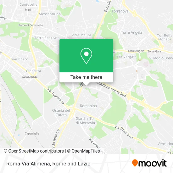 Roma Via Alimena map