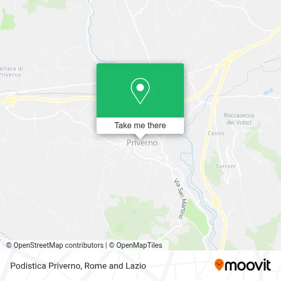 Podistica Priverno map