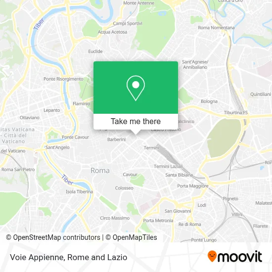 Voie Appienne map
