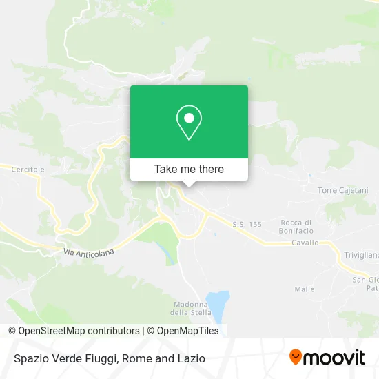 Spazio Verde Fiuggi map