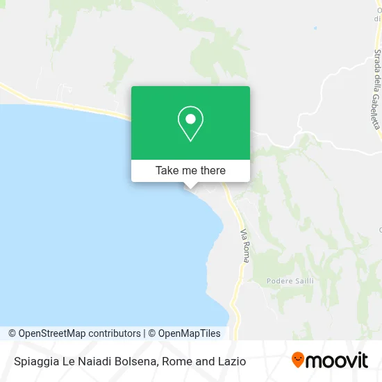 Spiaggia Le Naiadi Bolsena map