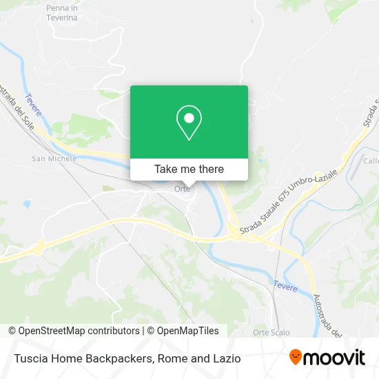 Tuscia Home Backpackers map