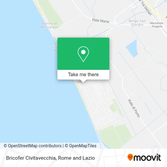 Bricofer Civitavecchia map