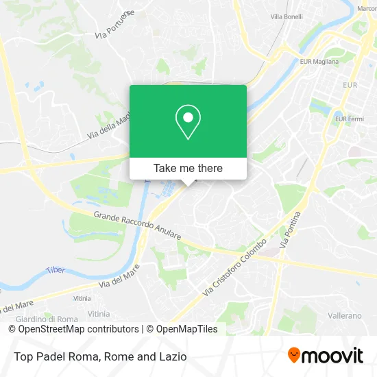 Top Padel Roma map