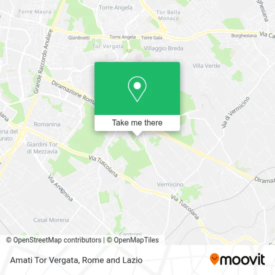 Amati Tor Vergata map