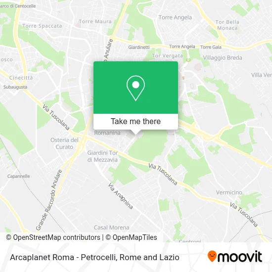 Arcaplanet Roma - Petrocelli map