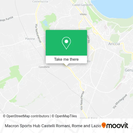 Macron Sports Hub Castelli Romani map