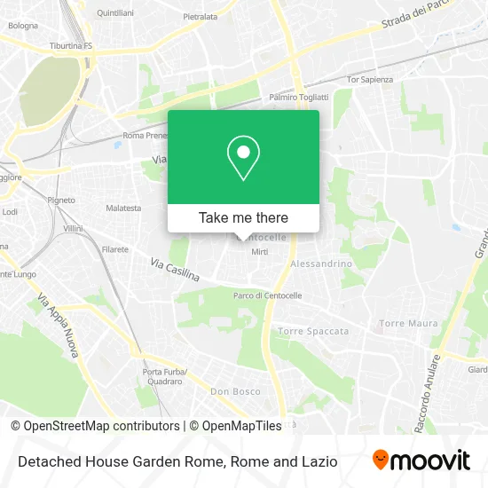 Detached House Garden Rome map