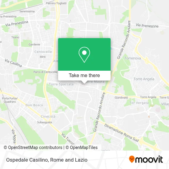Ospedale Casilino map