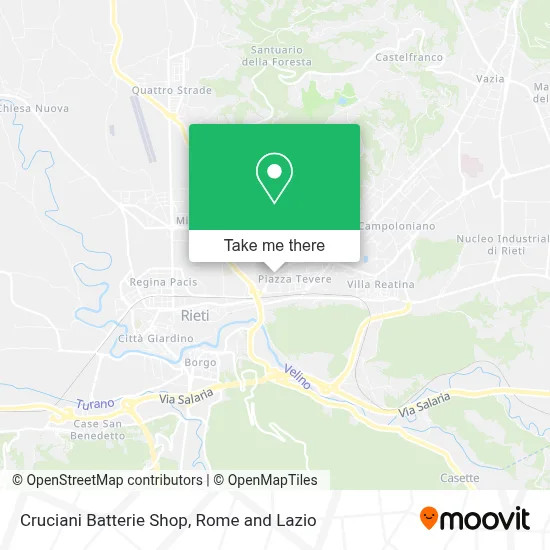 Cruciani Batterie Shop map