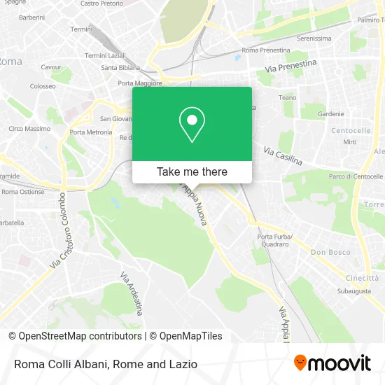 Roma Colli Albani map