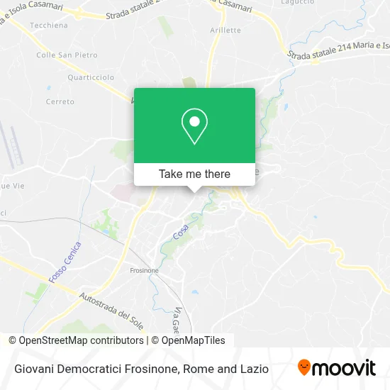 Giovani Democratici Frosinone map
