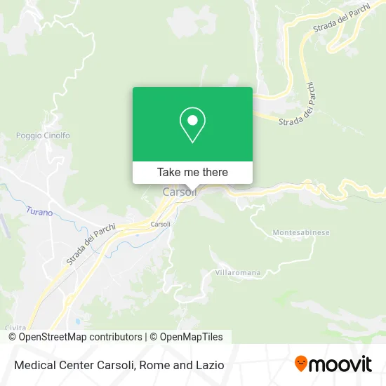 Medical Center Carsoli map