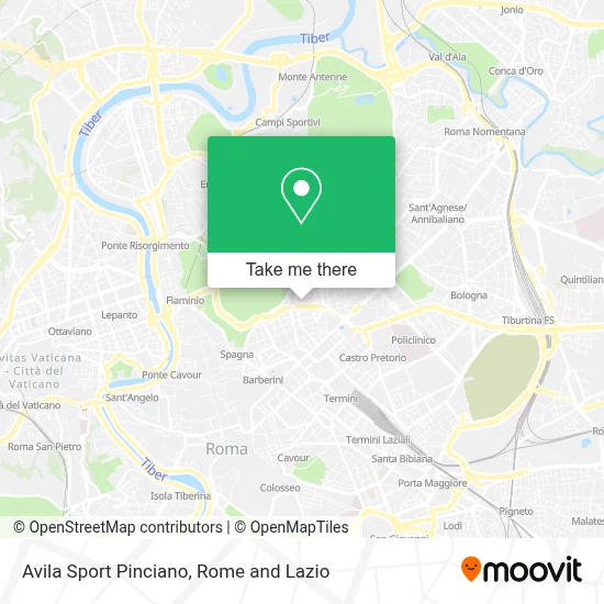 Avila Sport Pinciano map