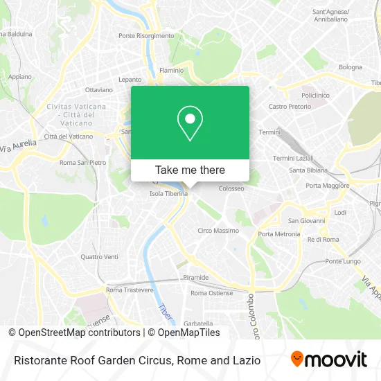 Ristorante Roof Garden Circus map