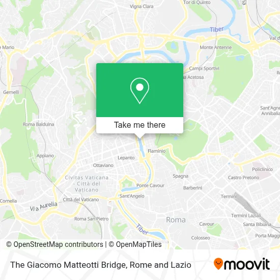 The Giacomo Matteotti Bridge map