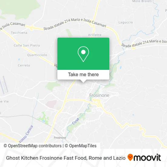 Ghost Kitchen Frosinone Fast Food map