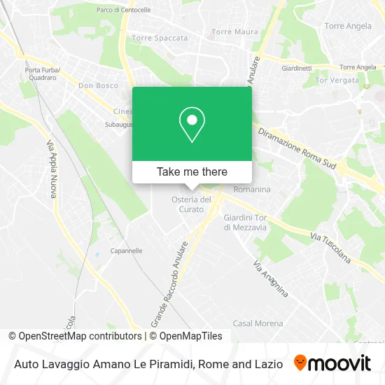 Auto Lavaggio Amano Le Piramidi map