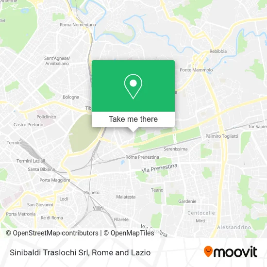 Sinibaldi Traslochi Srl map