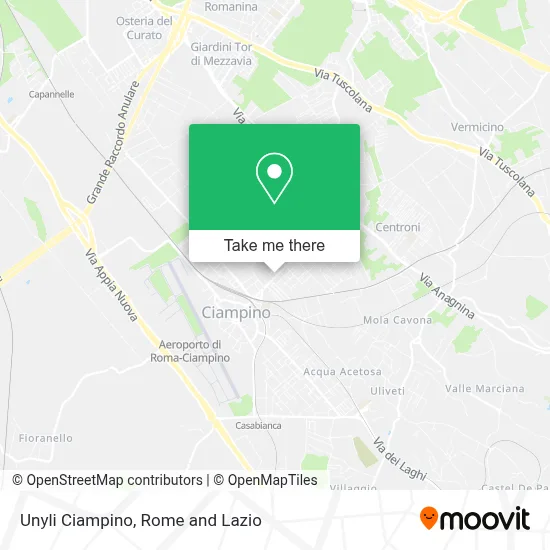Unyli Ciampino map