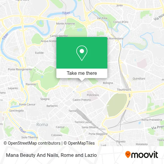 Mana Beauty And Nails map
