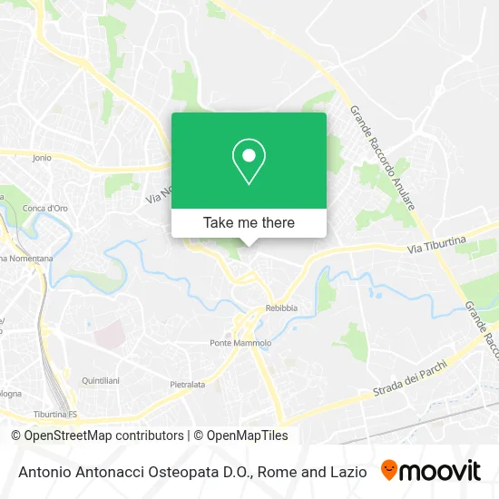 Antonio Antonacci Osteopata D.O. map