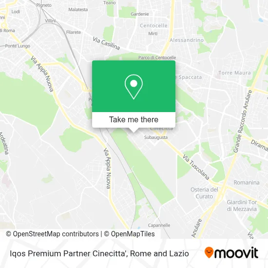 Iqos Premium Partner Cinecitta' map