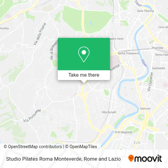 Studio Pilates Roma Monteverde map