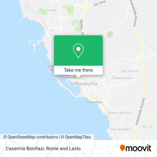 Caserma Bonifazi map