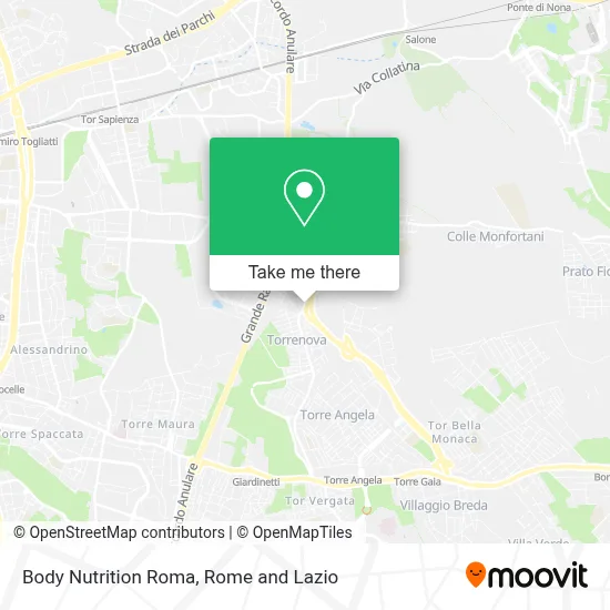 Body Nutrition Roma map