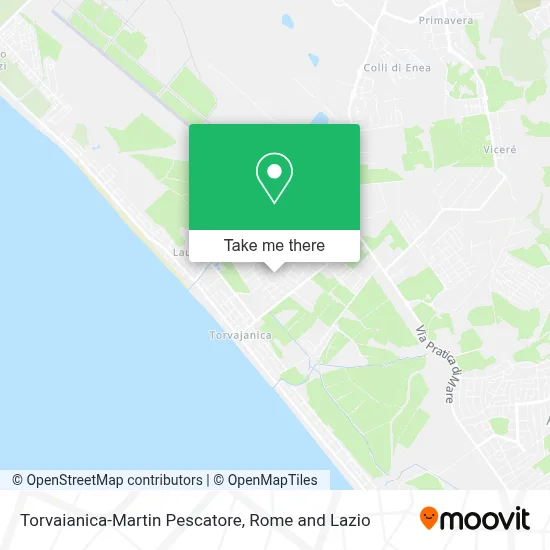 Torvaianica-Martin Pescatore map