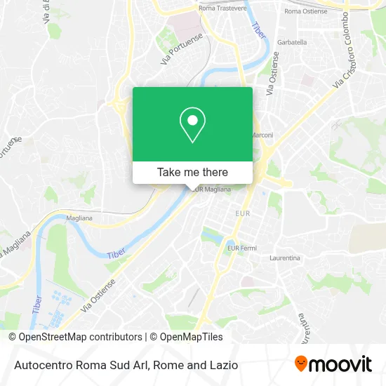 Autocentro Roma Sud Arl map