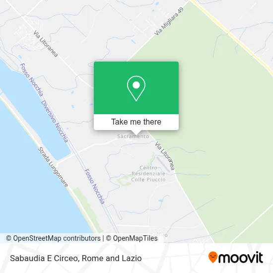 Sabaudia E Circeo map