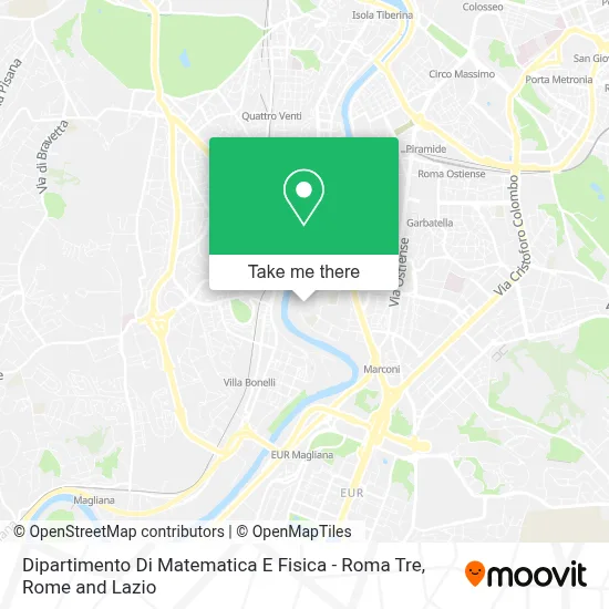 Dipartimento Di Matematica E Fisica - Roma Tre map