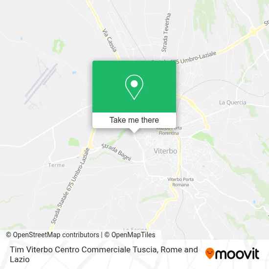 Tim Viterbo Centro Commerciale Tuscia map