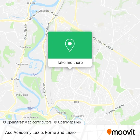 Asc Academy Lazio map