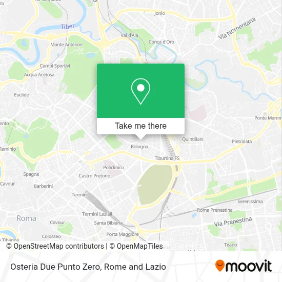 Osteria Due Punto Zero map
