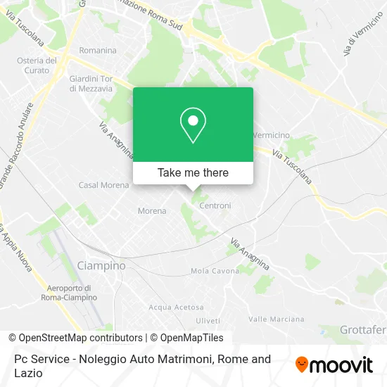 Pc Service - Noleggio Auto Matrimoni map