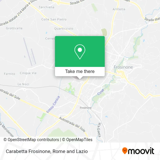 Carabetta Frosinone map