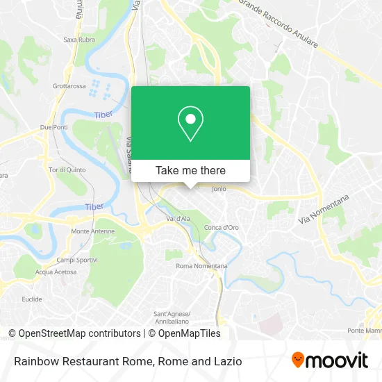 Rainbow Restaurant Rome map