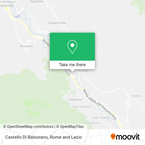 Castello Di Balsorano map