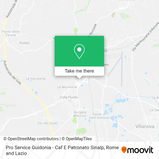 Pro Service Guidonia - Caf E Patronato Sinalp map