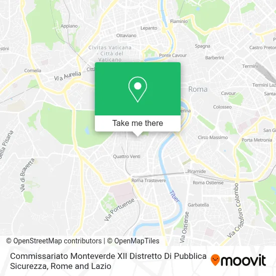 Commissariato Monteverde XII Distretto Di Pubblica Sicurezza map