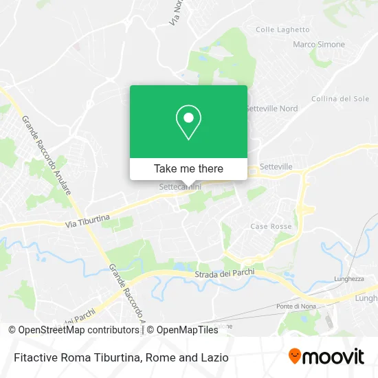 Fitactive Roma Tiburtina map