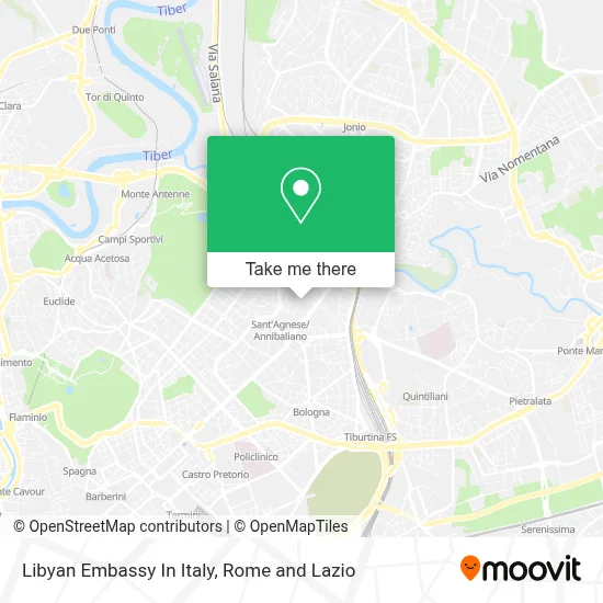 Libyan Embassy In Italy map