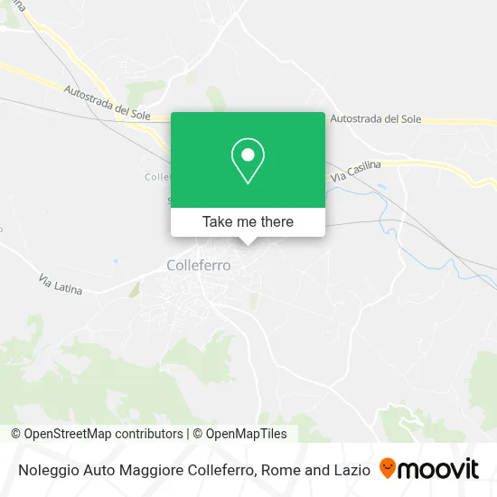 Noleggio Auto Maggiore Colleferro map