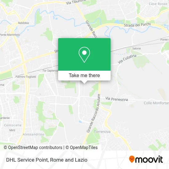 DHL Service Point map